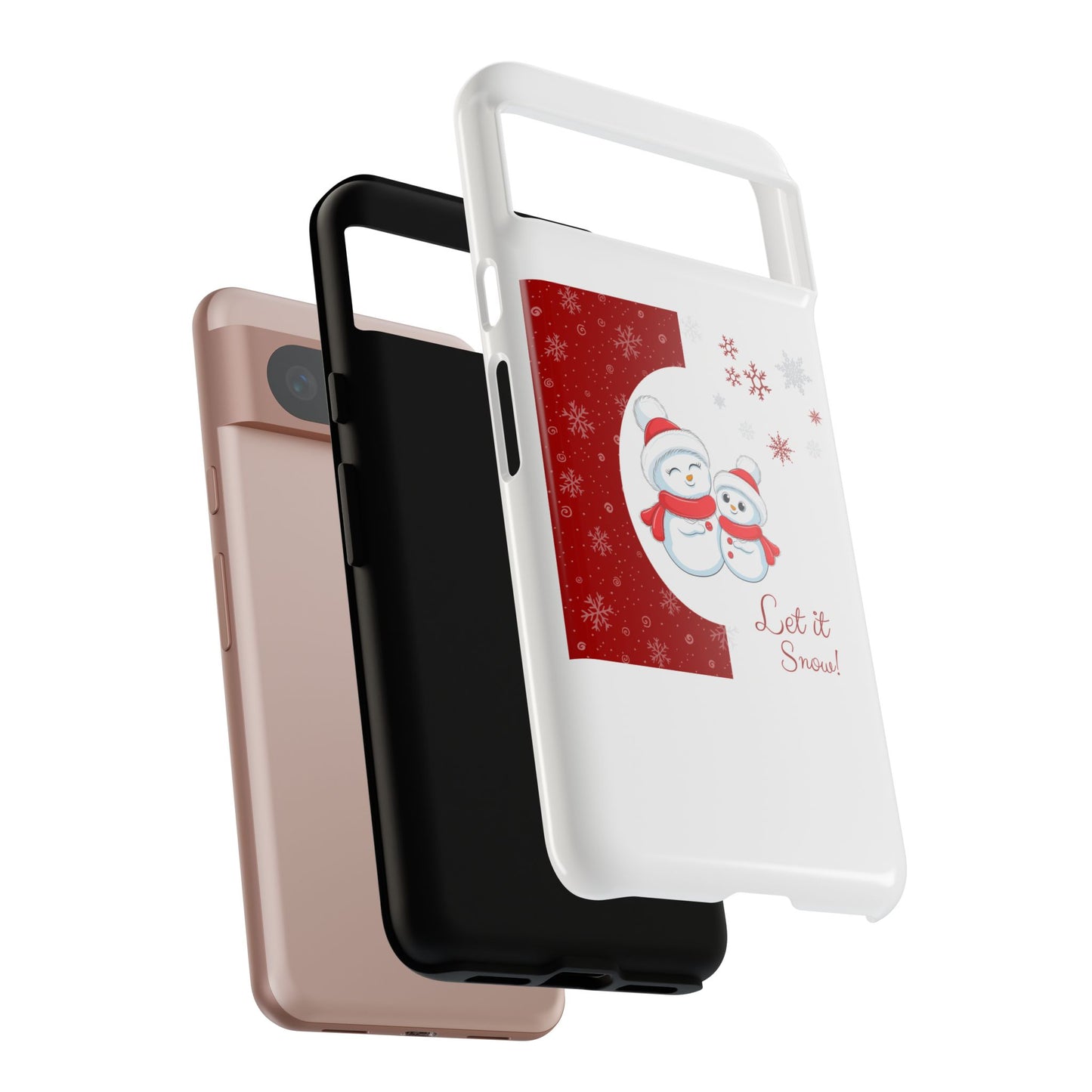 Santa Hat Snowman "Let it Snow" Phone Case