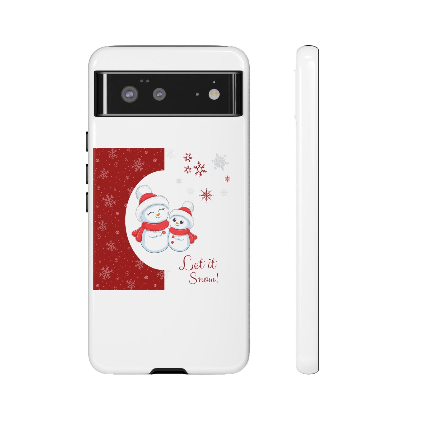 Santa Hat Snowman "Let it Snow" Phone Case