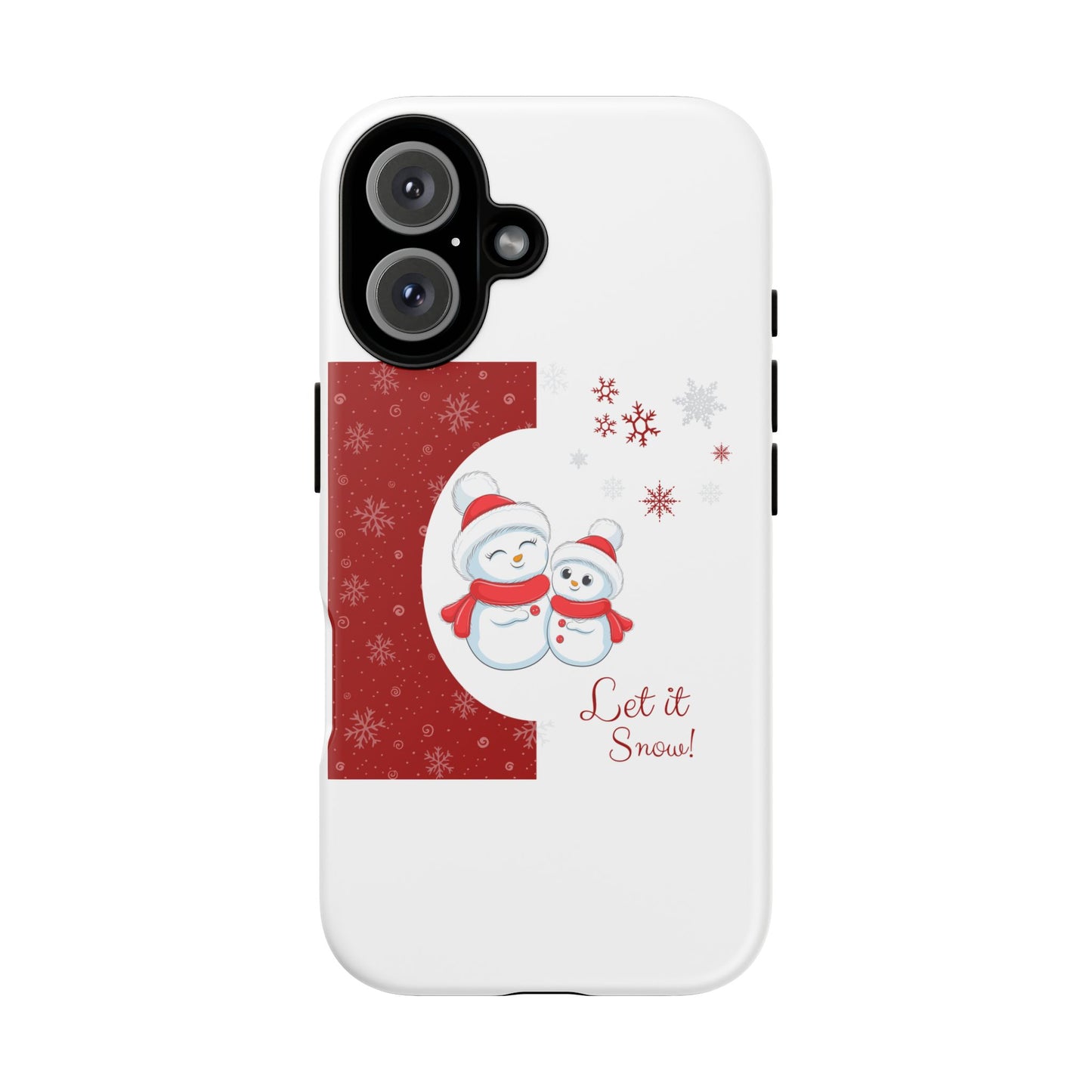 Santa Hat Snowman "Let it Snow" Phone Case