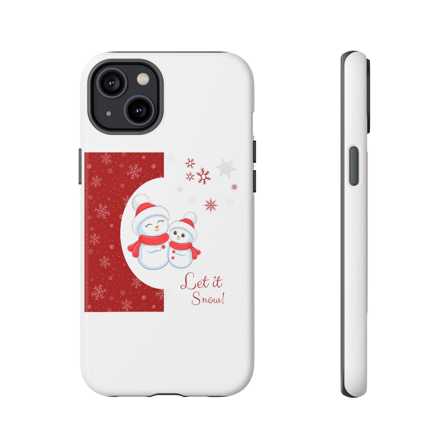 Santa Hat Snowman "Let it Snow" Phone Case