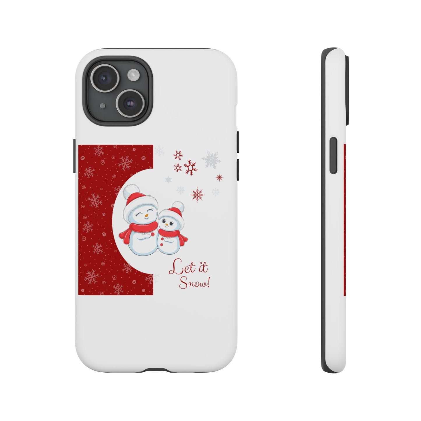 Santa Hat Snowman "Let it Snow" Phone Case