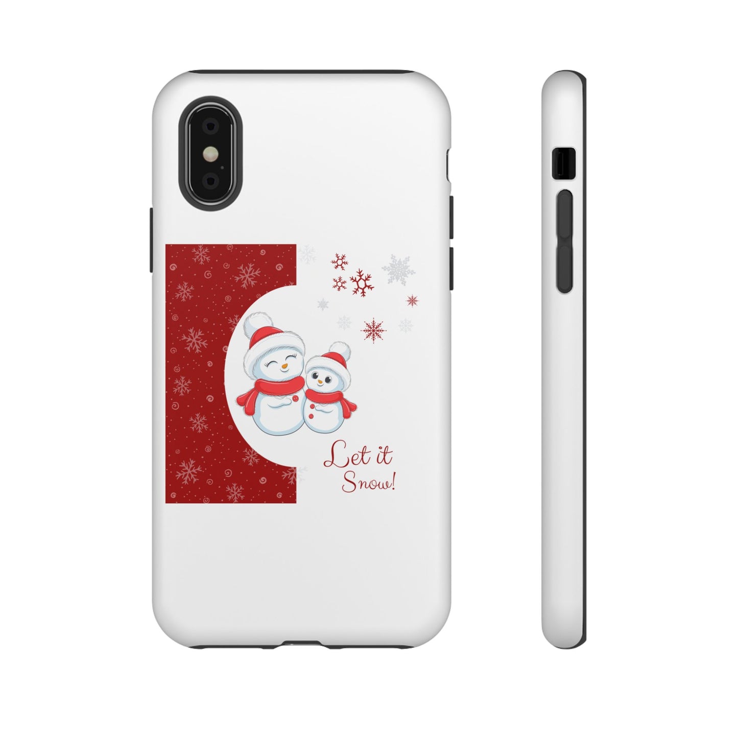 Santa Hat Snowman "Let it Snow" Phone Case