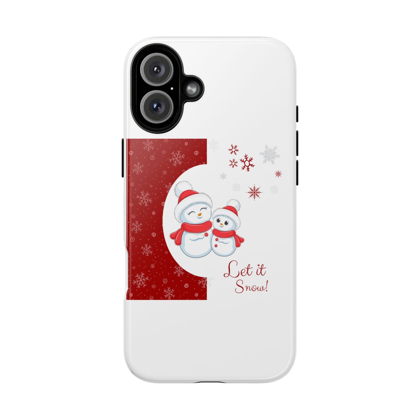 Santa Hat Snowman "Let it Snow" Phone Case