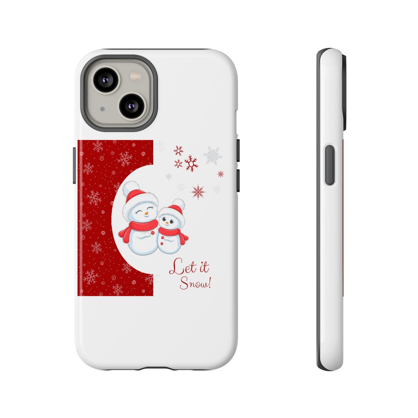 Santa Hat Snowman "Let it Snow" Phone Case