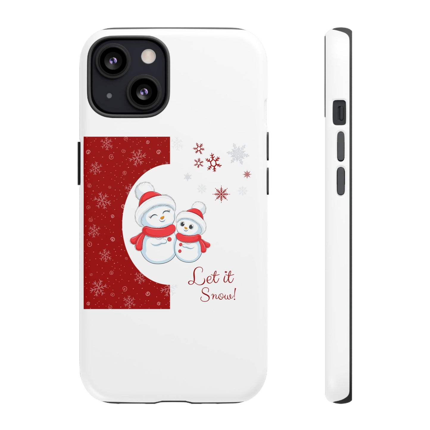 Santa Hat Snowman "Let it Snow" Phone Case