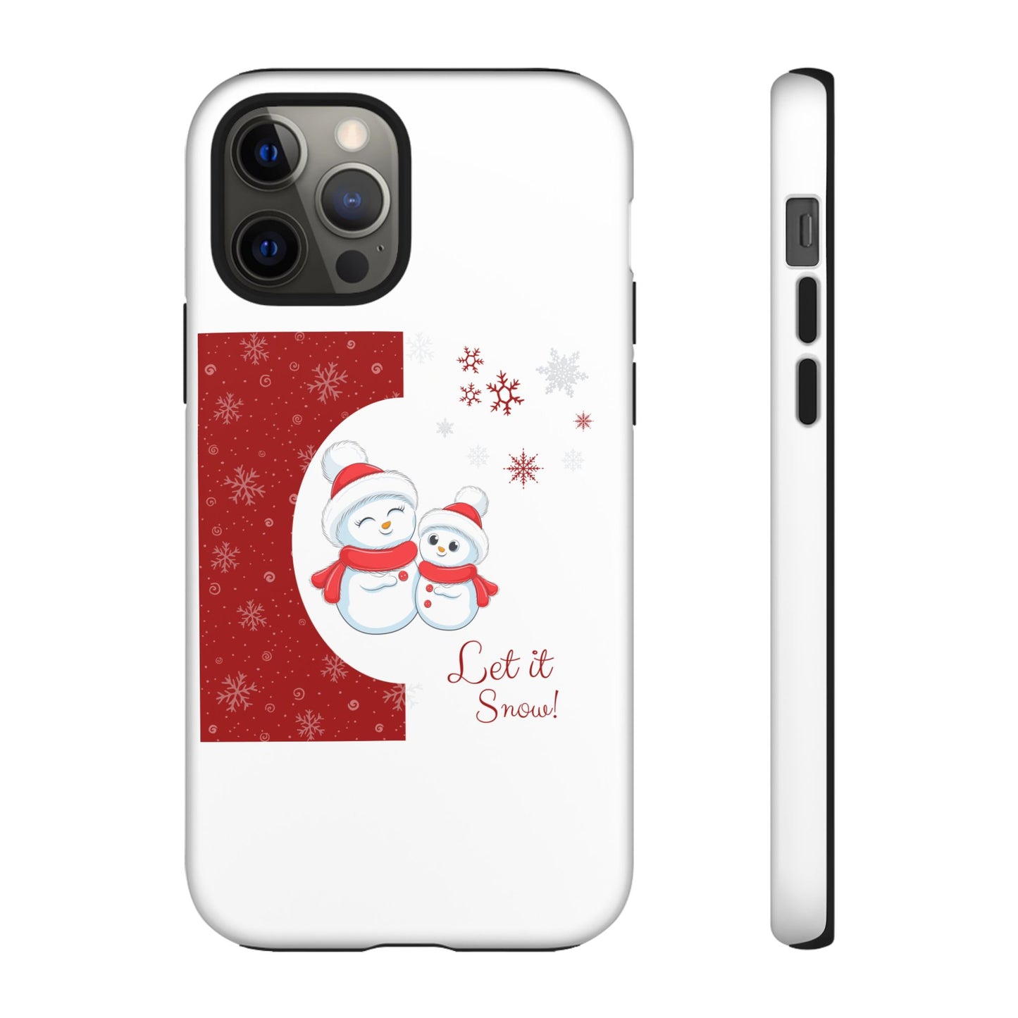 Santa Hat Snowman "Let it Snow" Phone Case