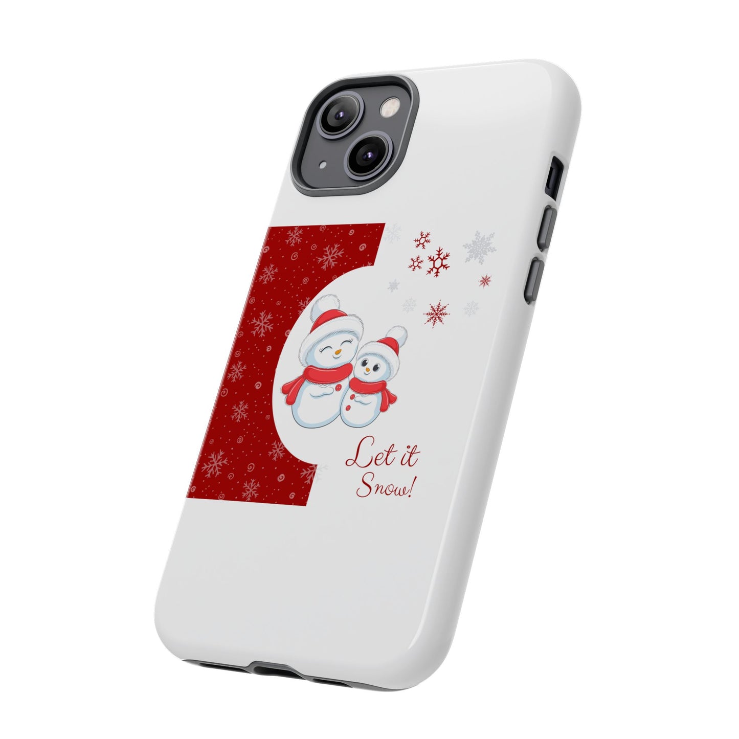 Santa Hat Snowman "Let it Snow" Phone Case