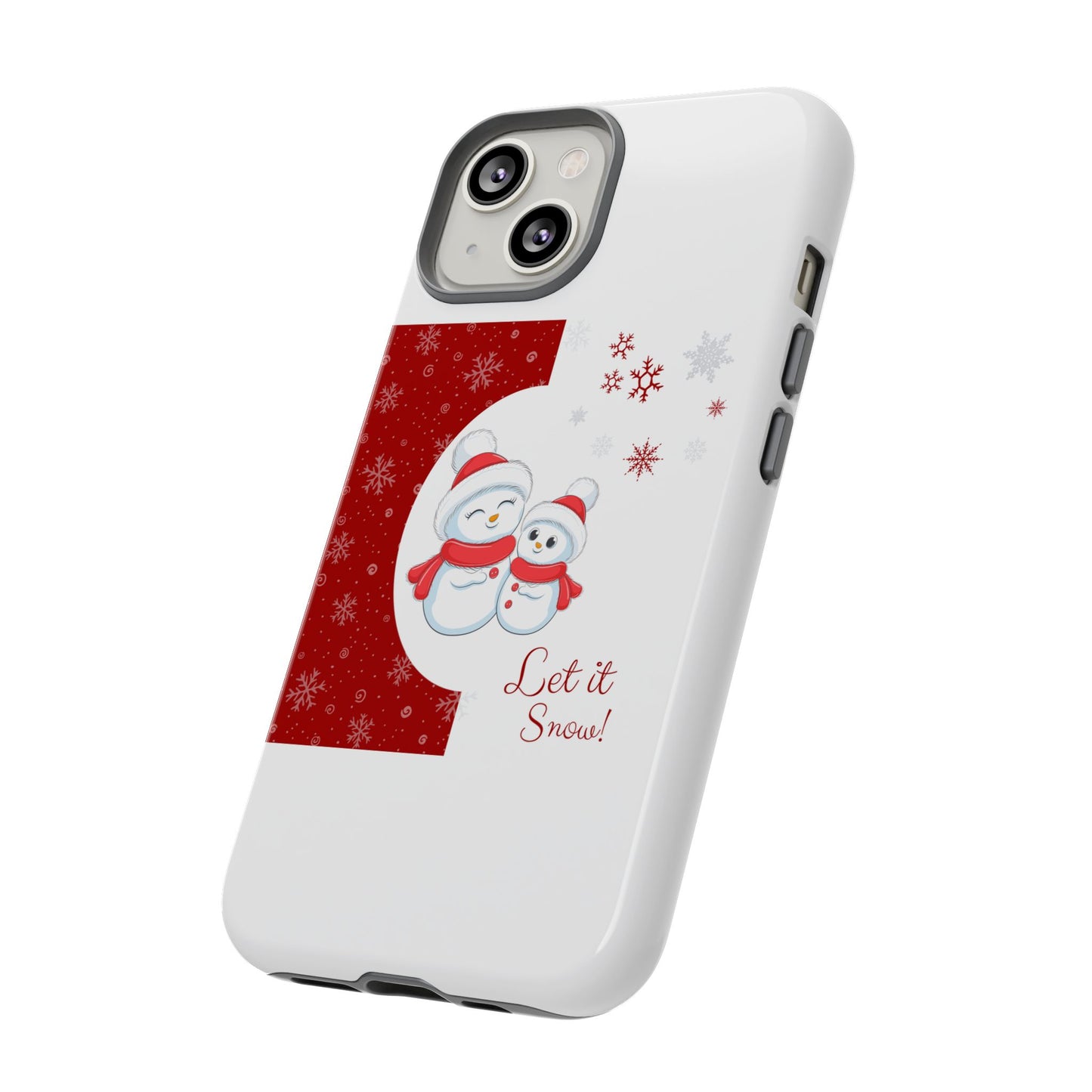 Santa Hat Snowman "Let it Snow" Phone Case