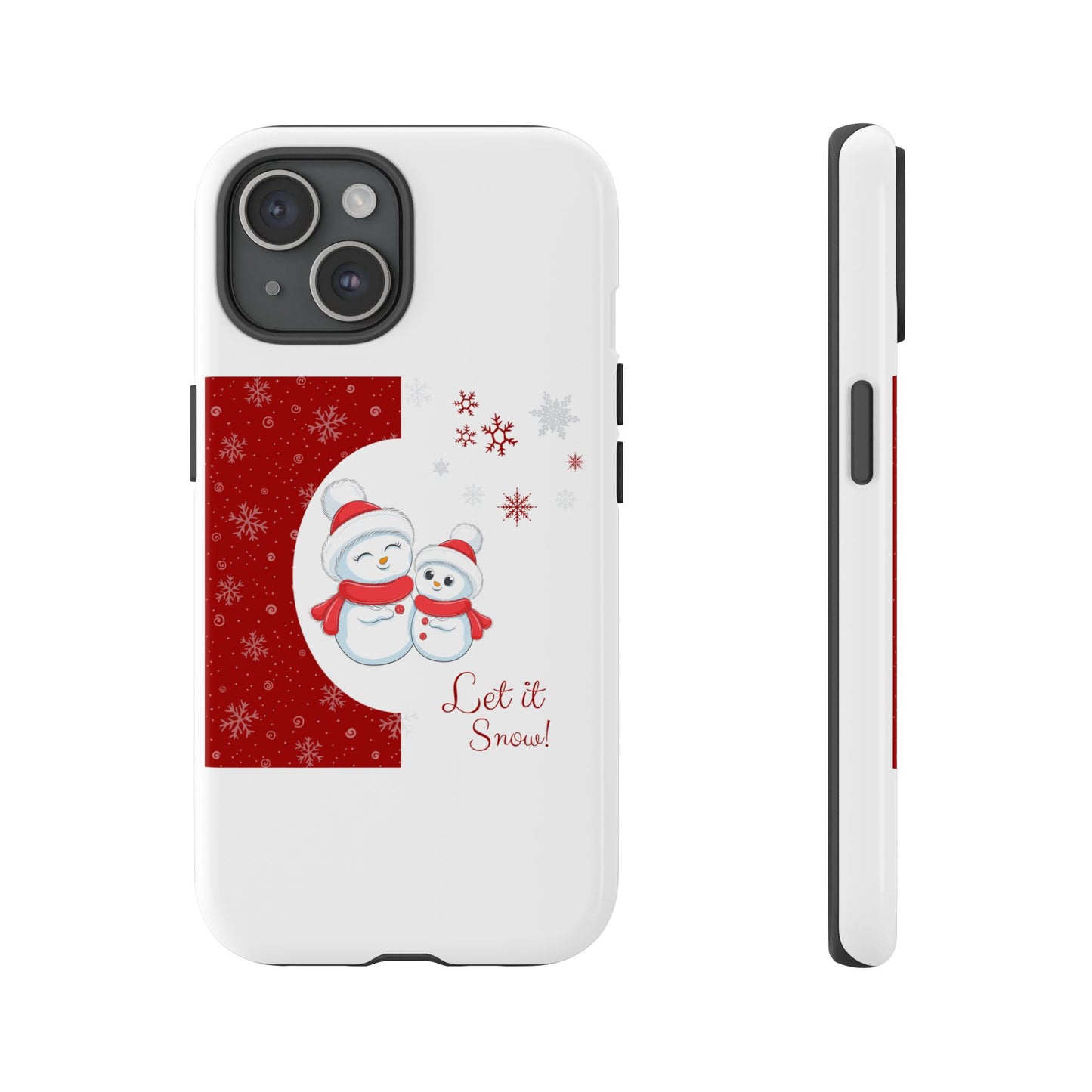 Santa Hat Snowman "Let it Snow" Phone Case