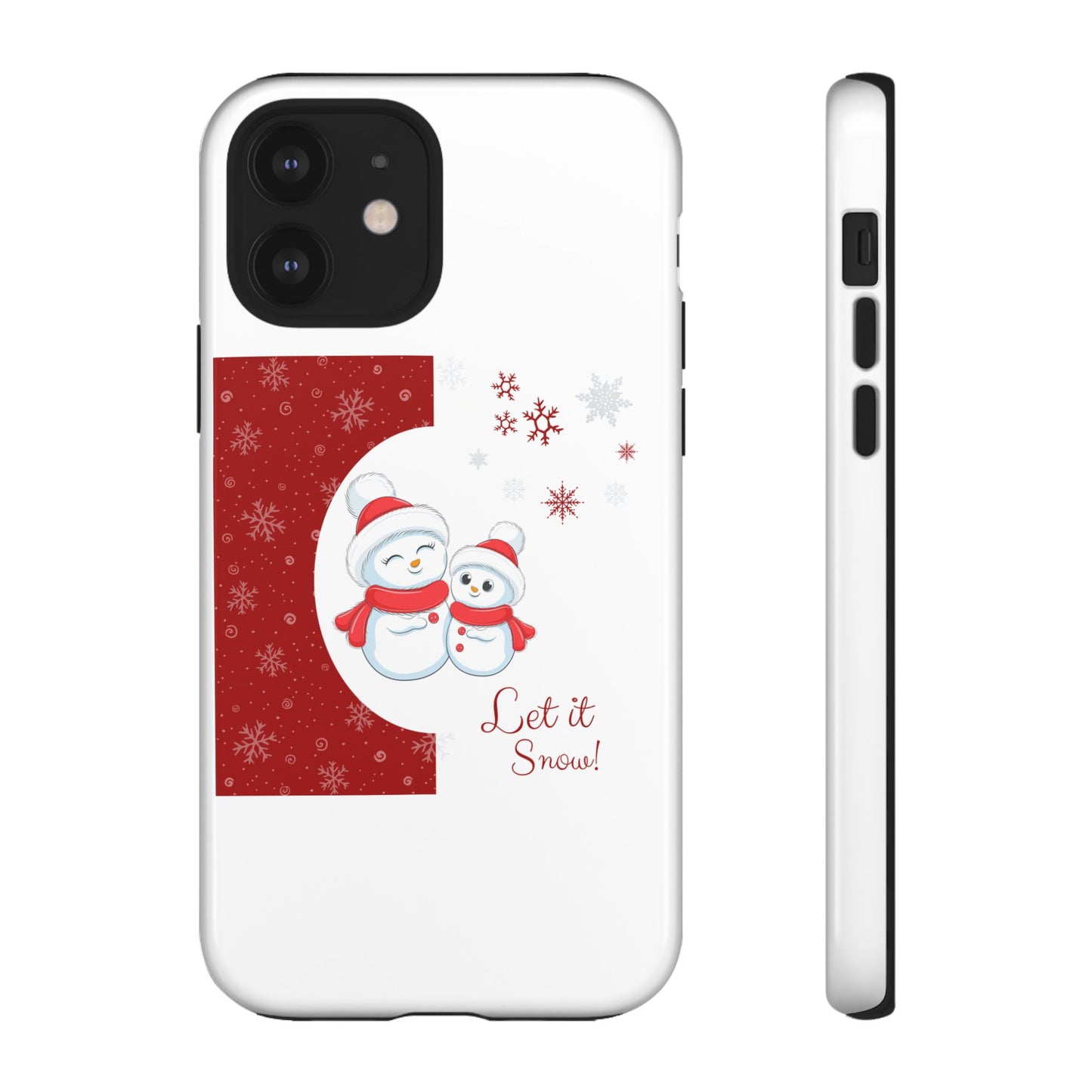 Santa Hat Snowman "Let it Snow" Phone Case