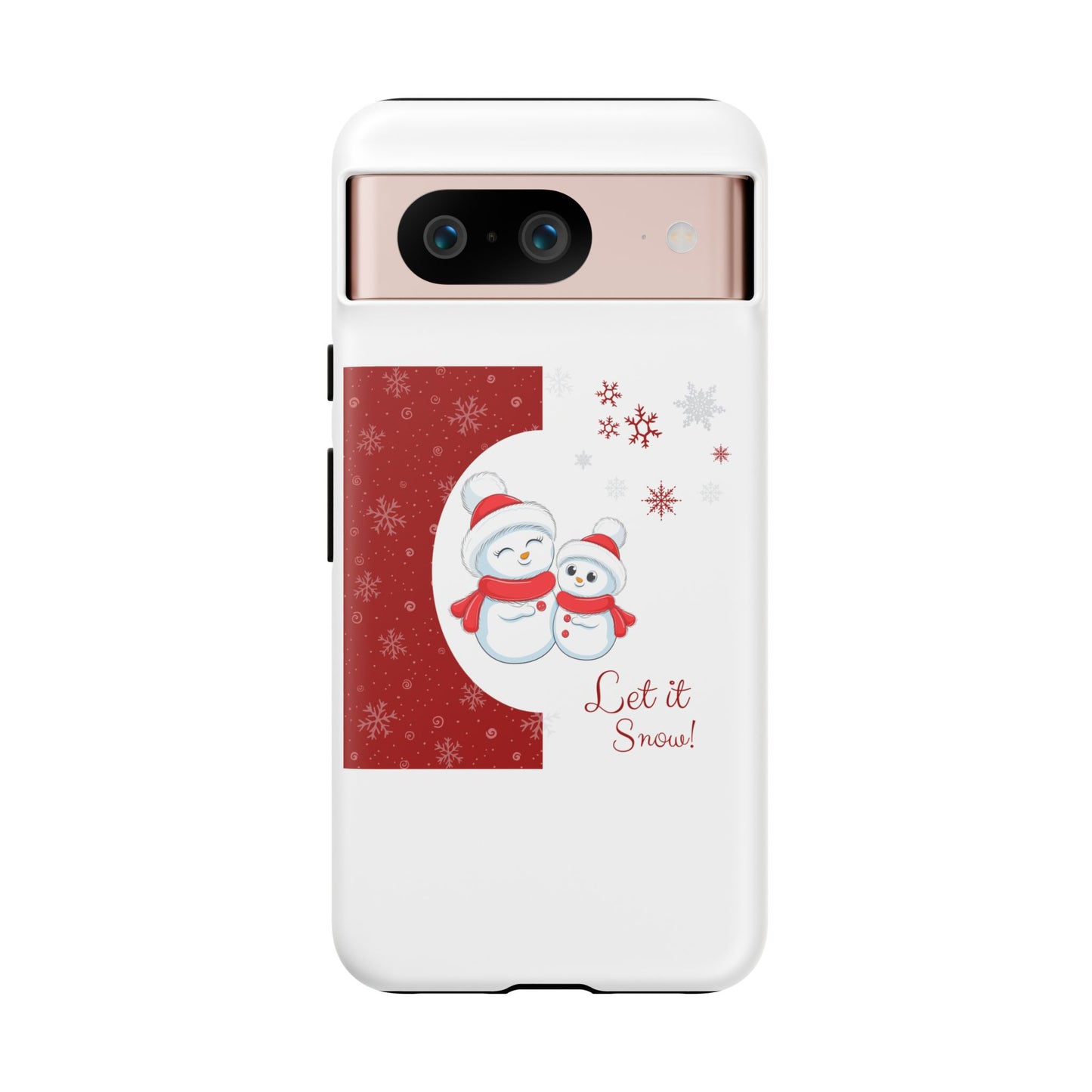 Santa Hat Snowman "Let it Snow" Phone Case