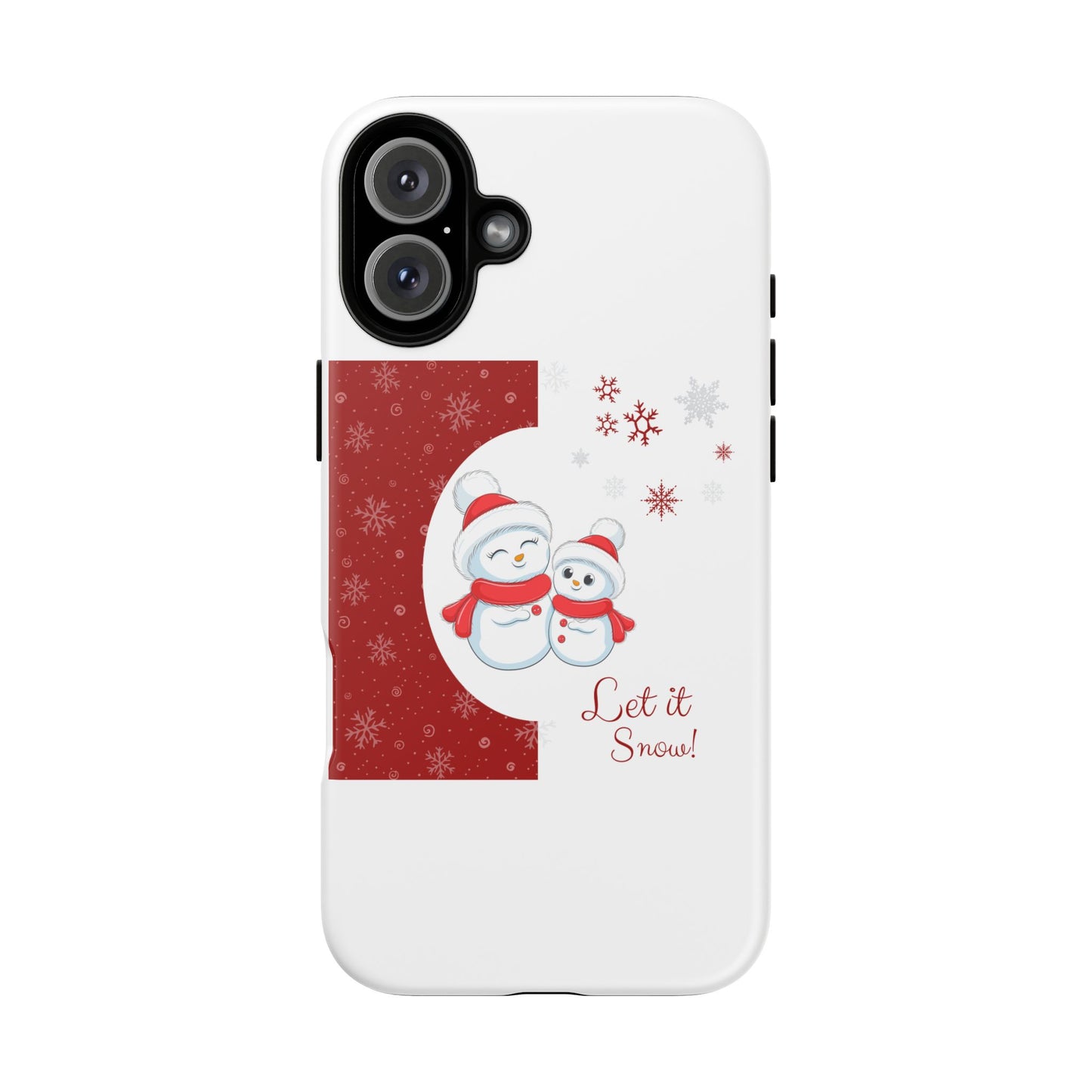 Santa Hat Snowman "Let it Snow" Phone Case