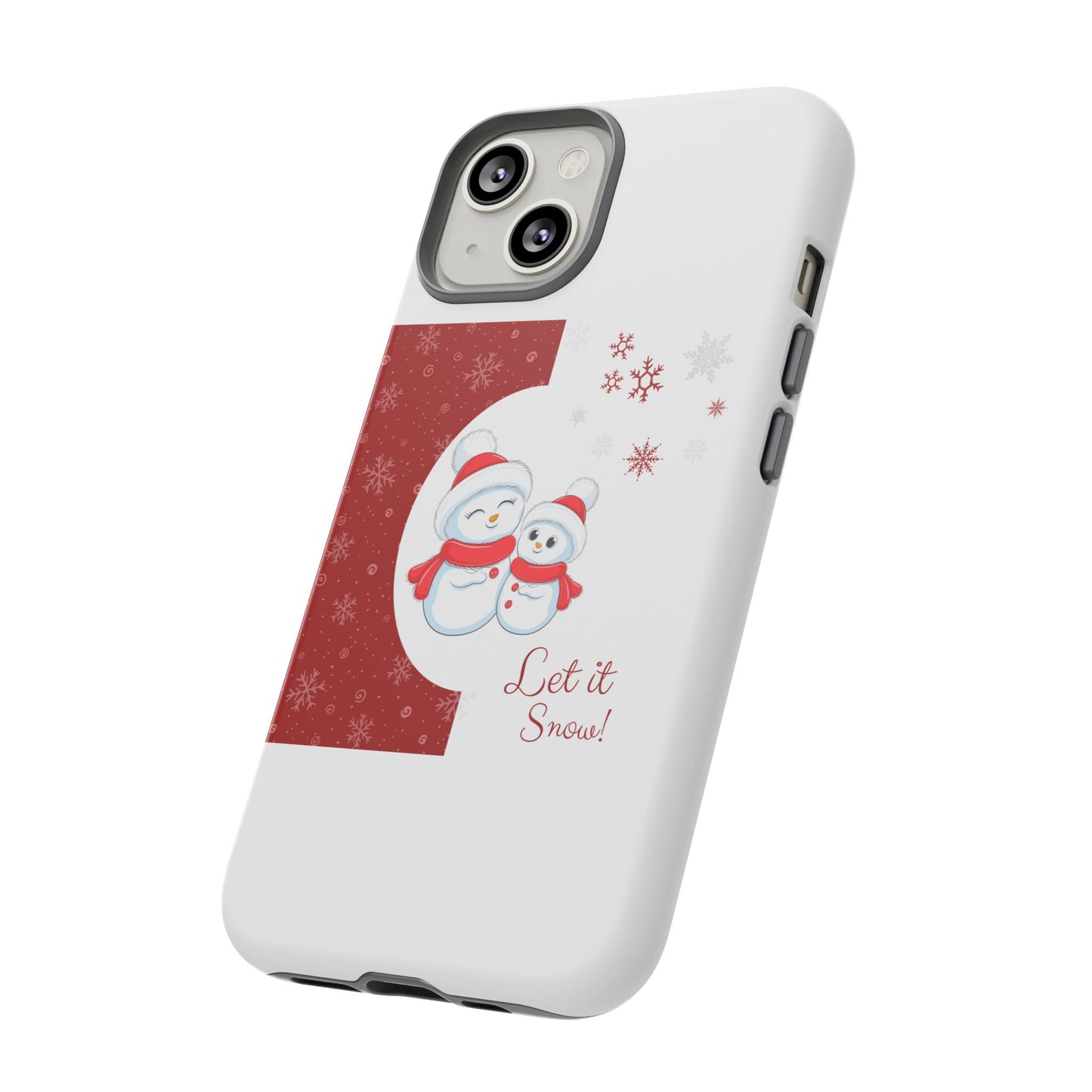 Santa Hat Snowman "Let it Snow" Phone Case