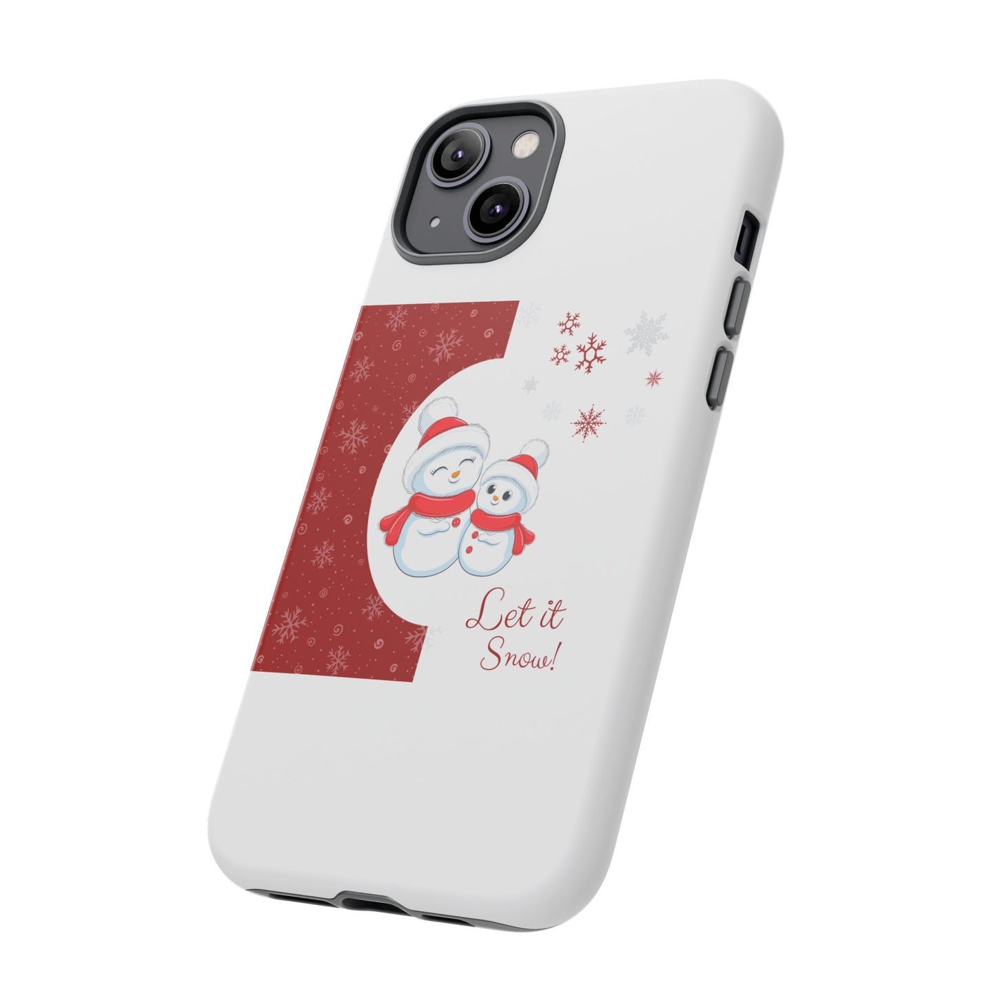 Santa Hat Snowman "Let it Snow" Phone Case