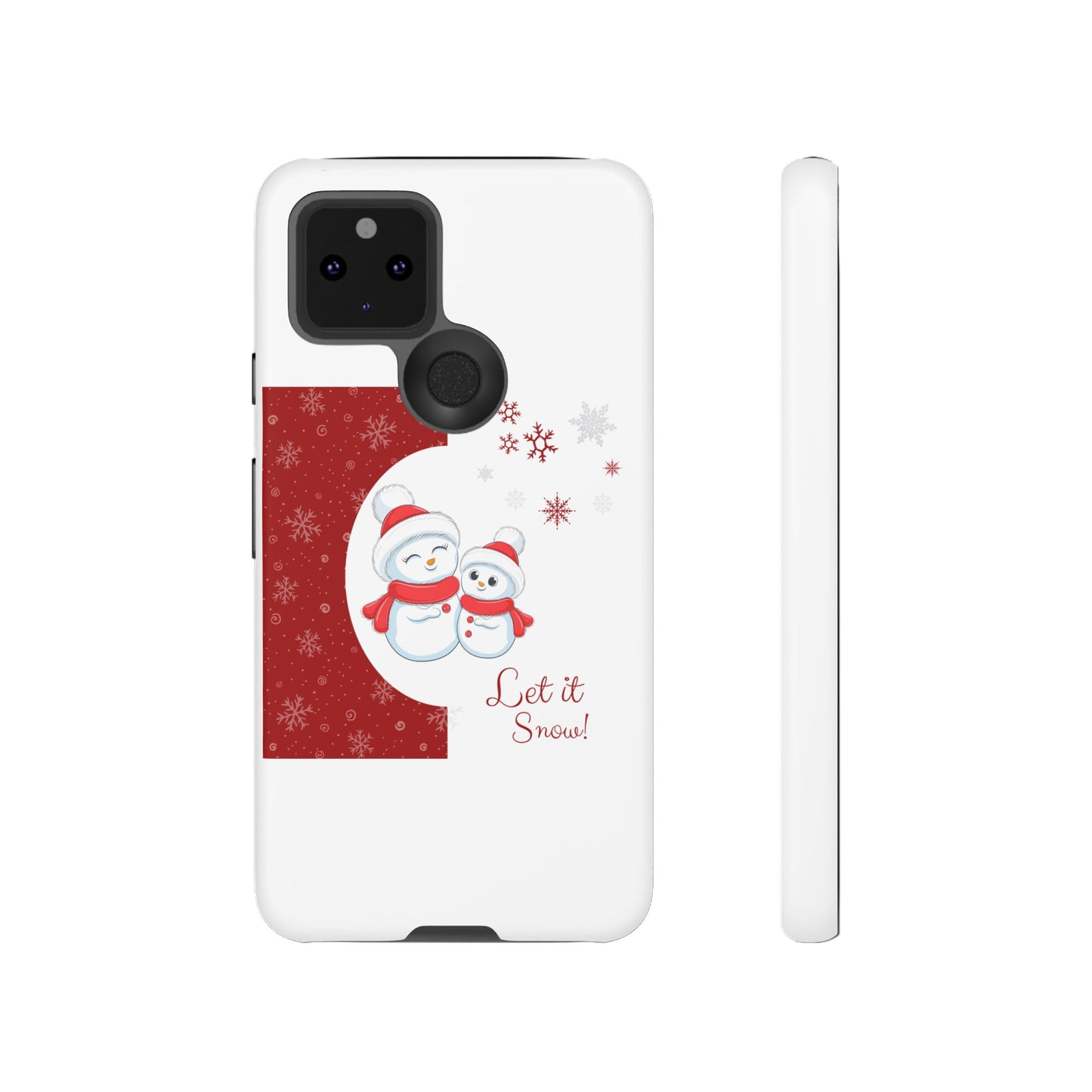 Santa Hat Snowman "Let it Snow" Phone Case