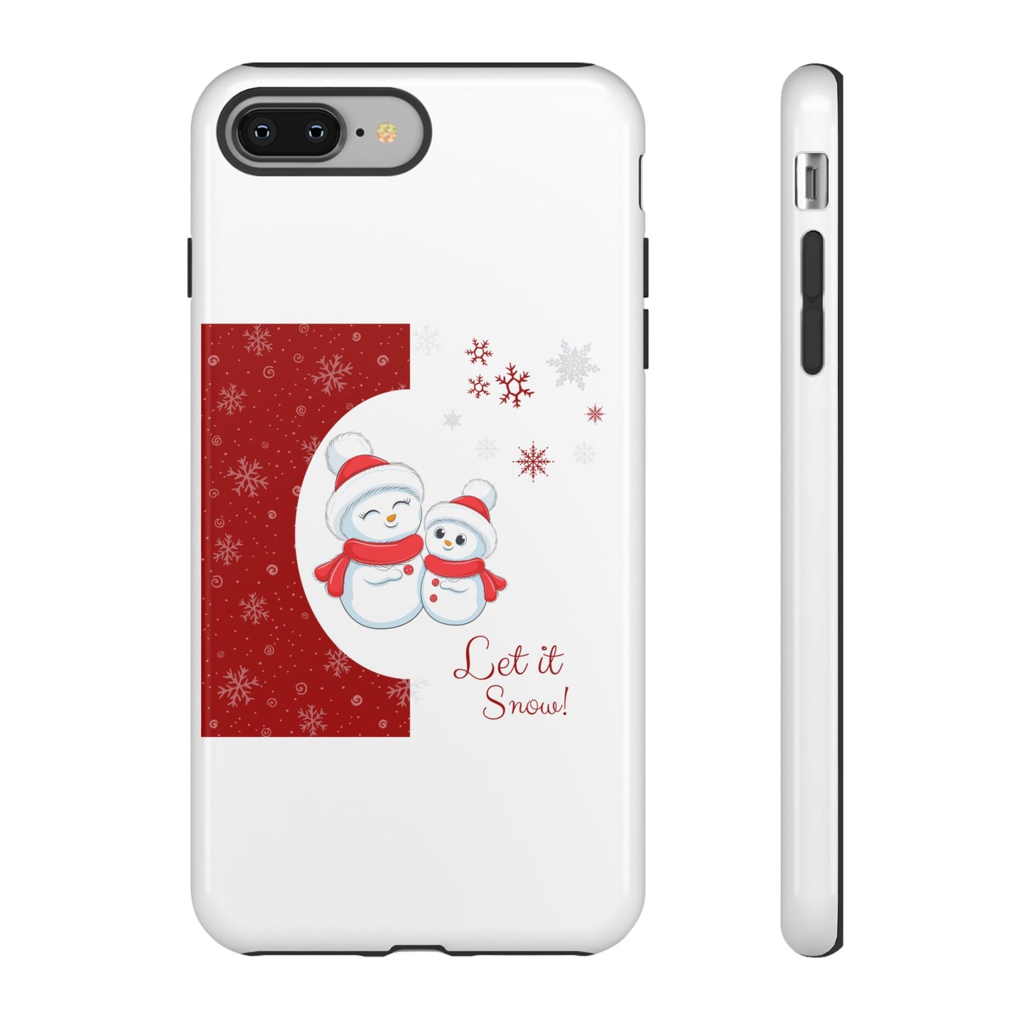 Santa Hat Snowman "Let it Snow" Phone Case