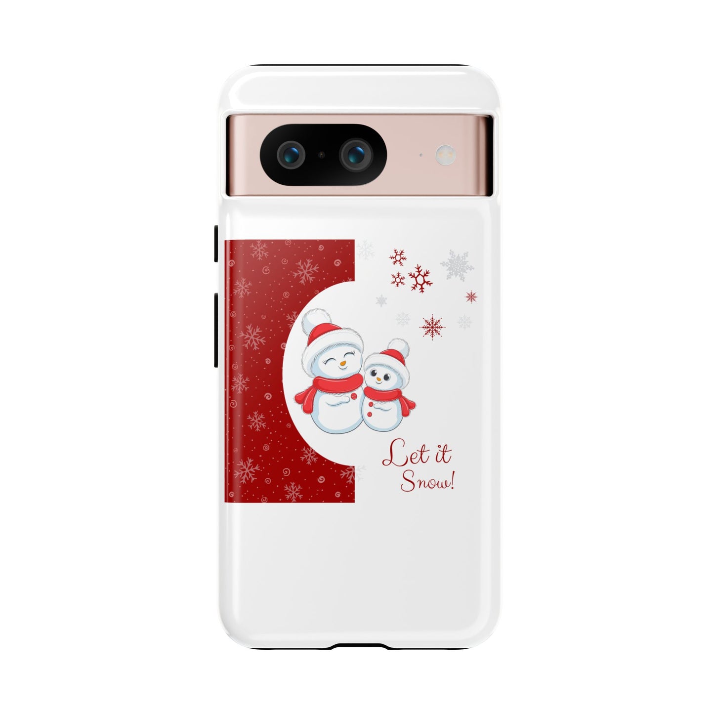 Santa Hat Snowman "Let it Snow" Phone Case