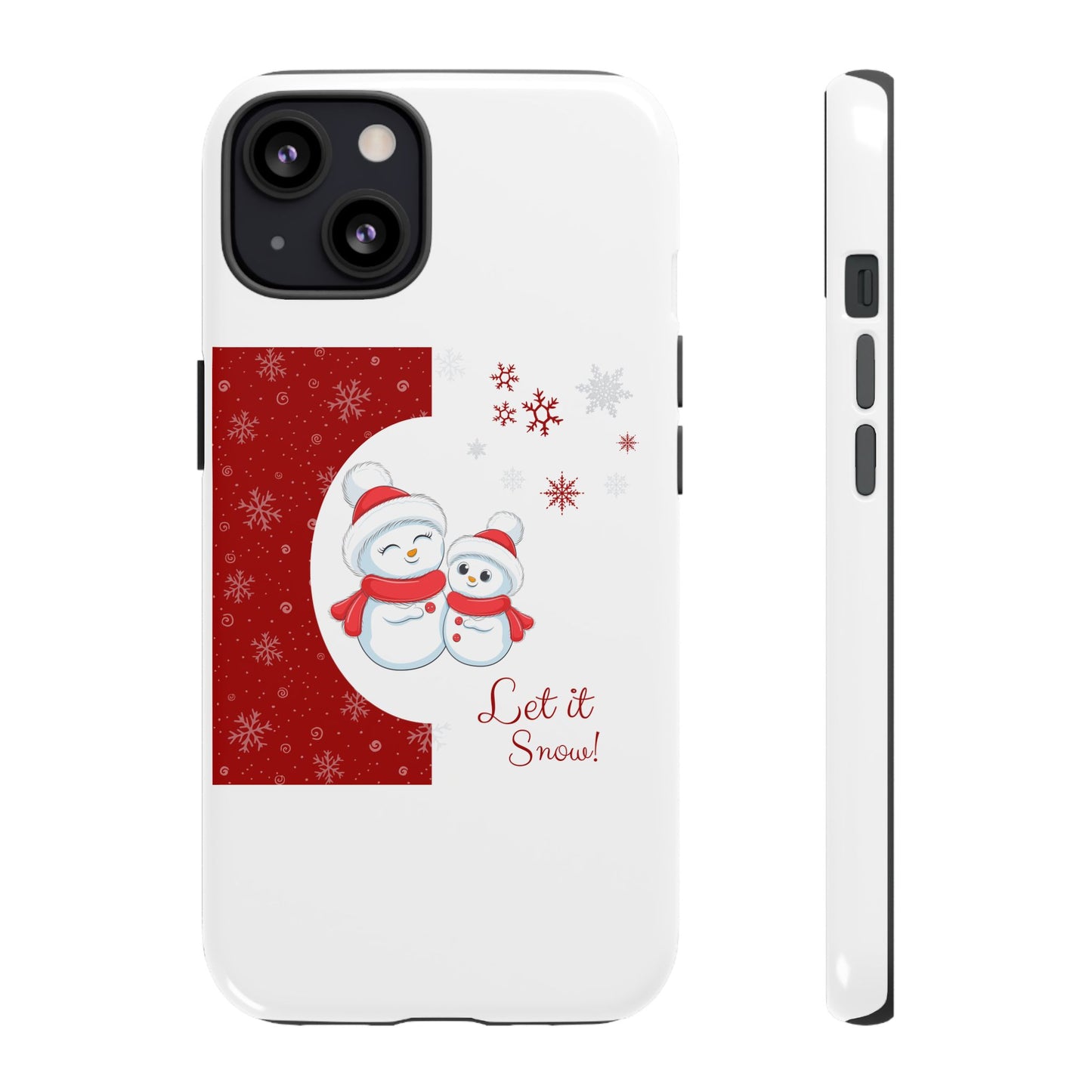 Santa Hat Snowman "Let it Snow" Phone Case