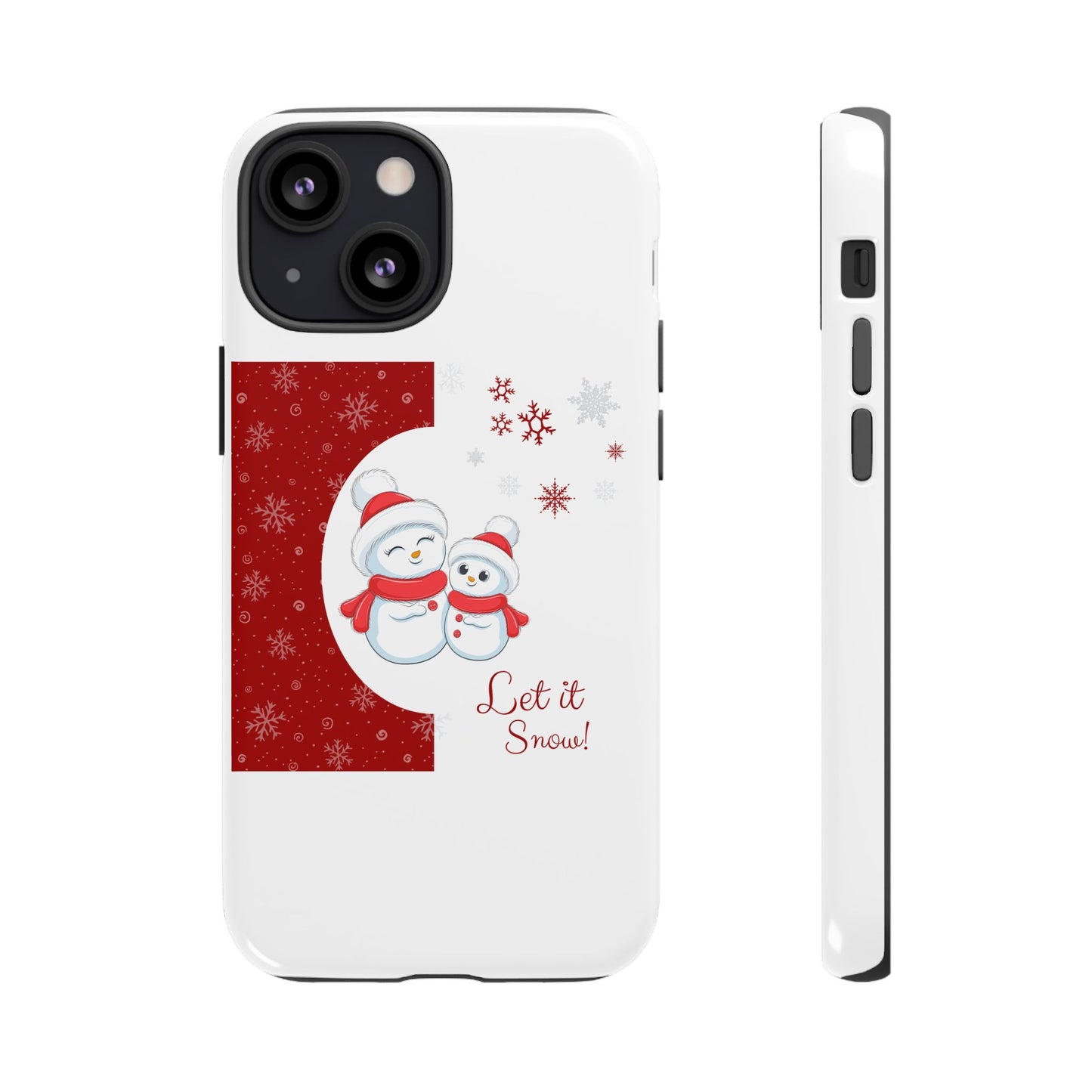 Santa Hat Snowman "Let it Snow" Phone Case