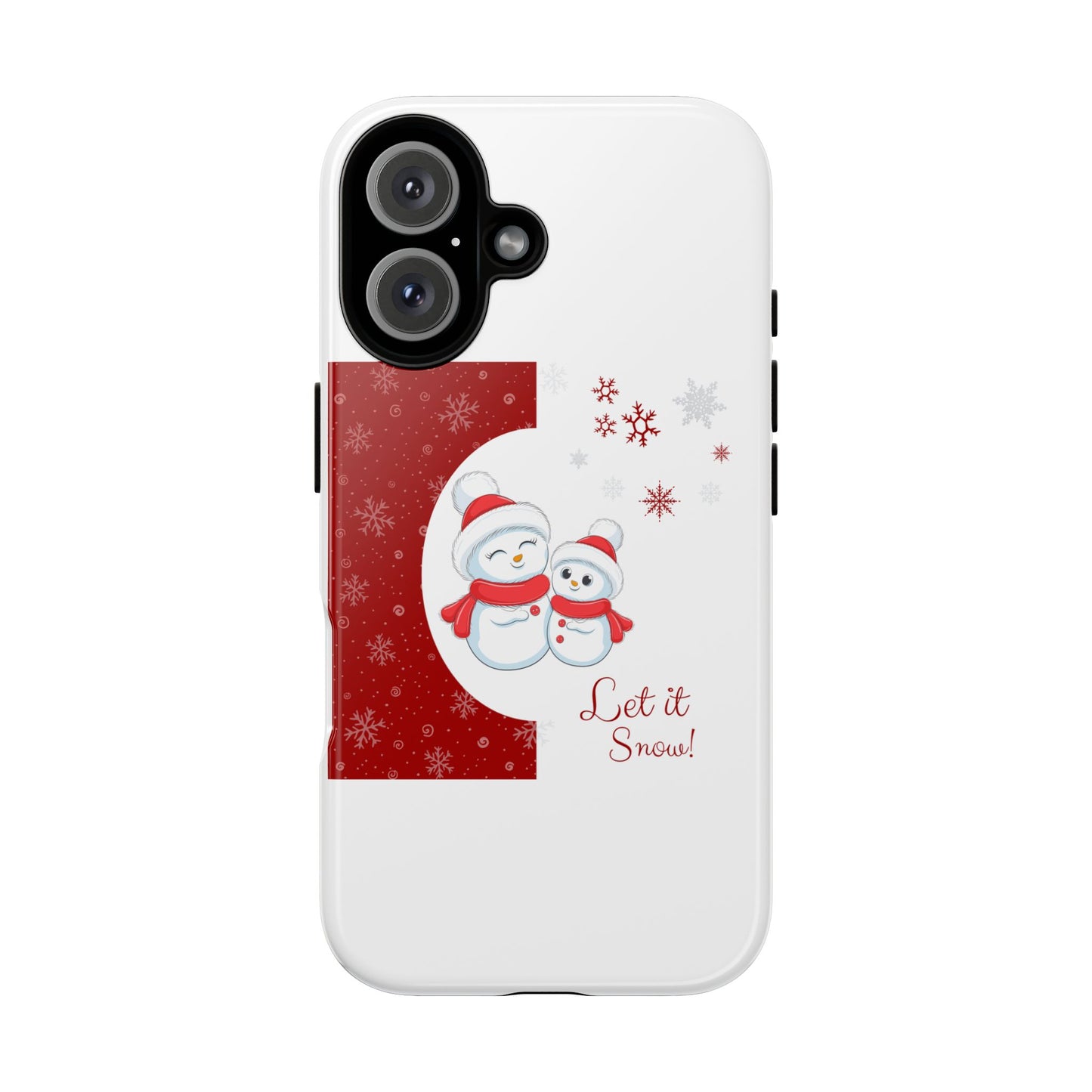 Santa Hat Snowman "Let it Snow" Phone Case