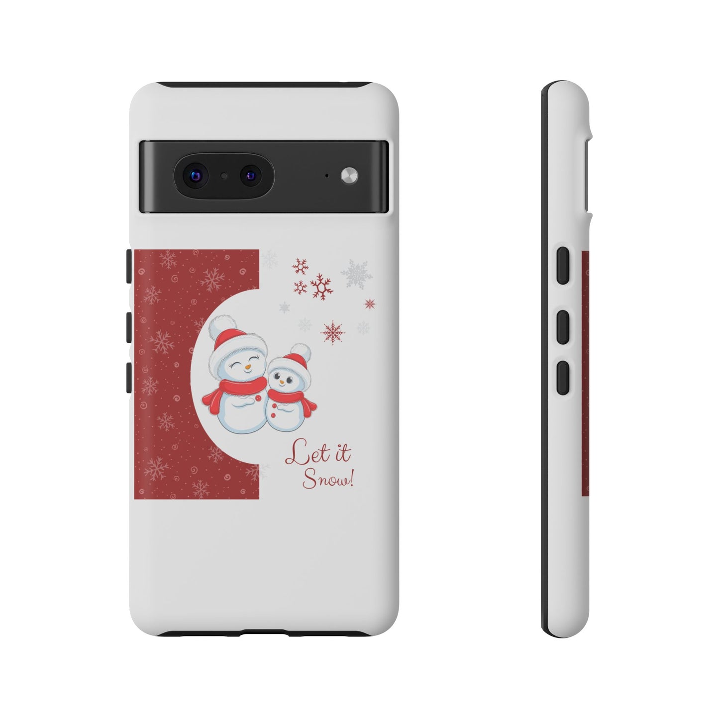 Santa Hat Snowman "Let it Snow" Phone Case