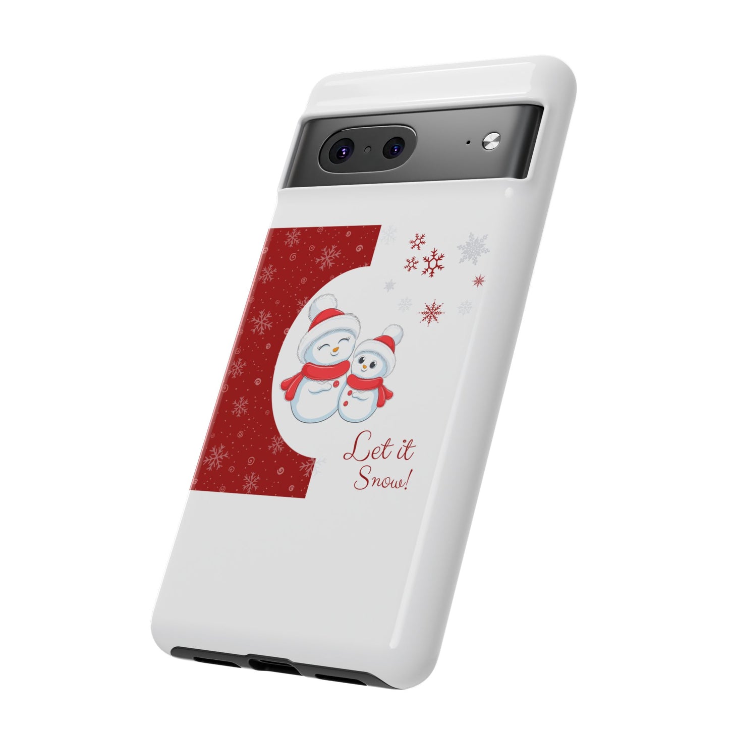 Santa Hat Snowman "Let it Snow" Phone Case