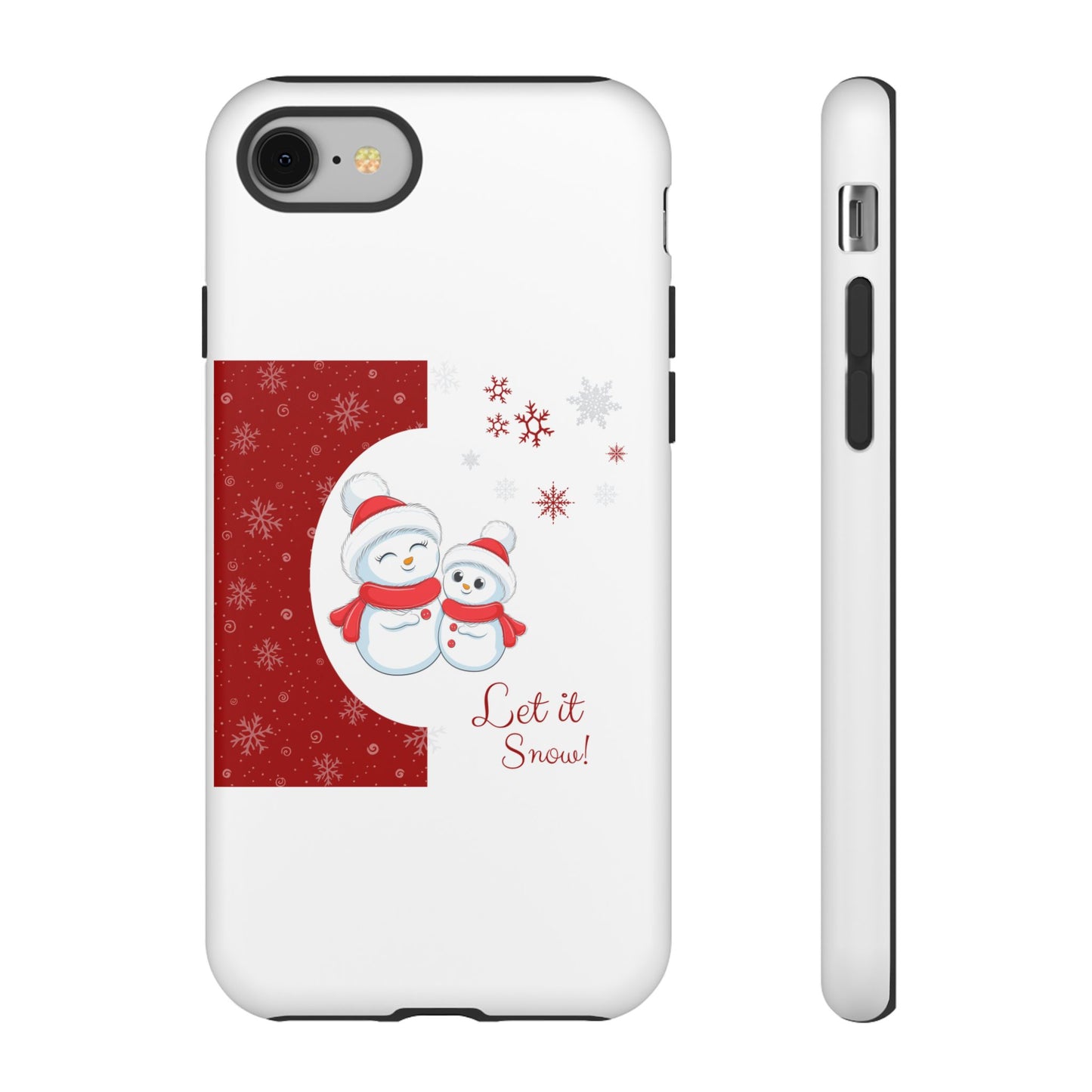 Santa Hat Snowman "Let it Snow" Phone Case