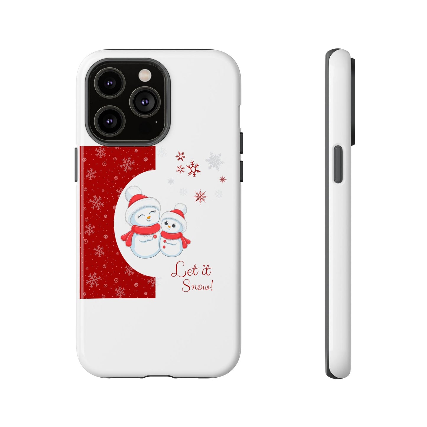 Santa Hat Snowman "Let it Snow" Phone Case