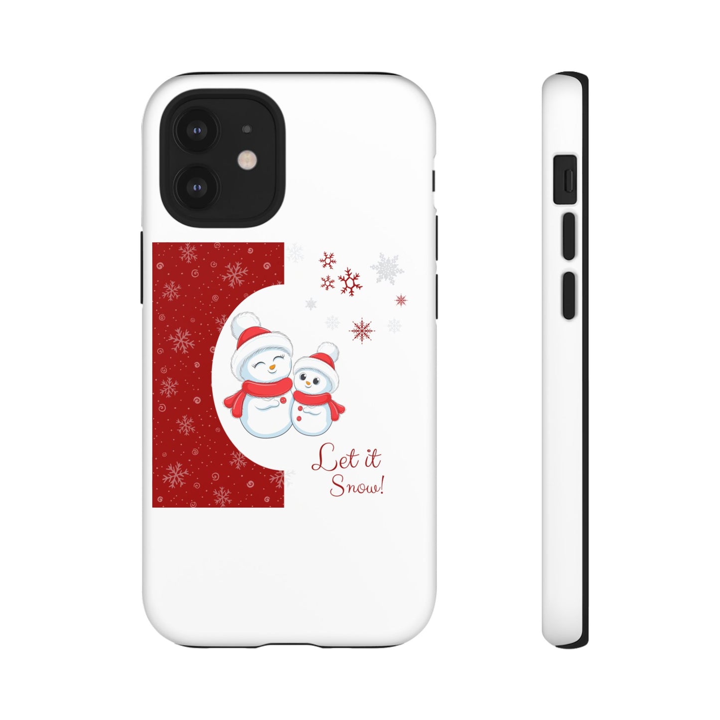 Santa Hat Snowman "Let it Snow" Phone Case