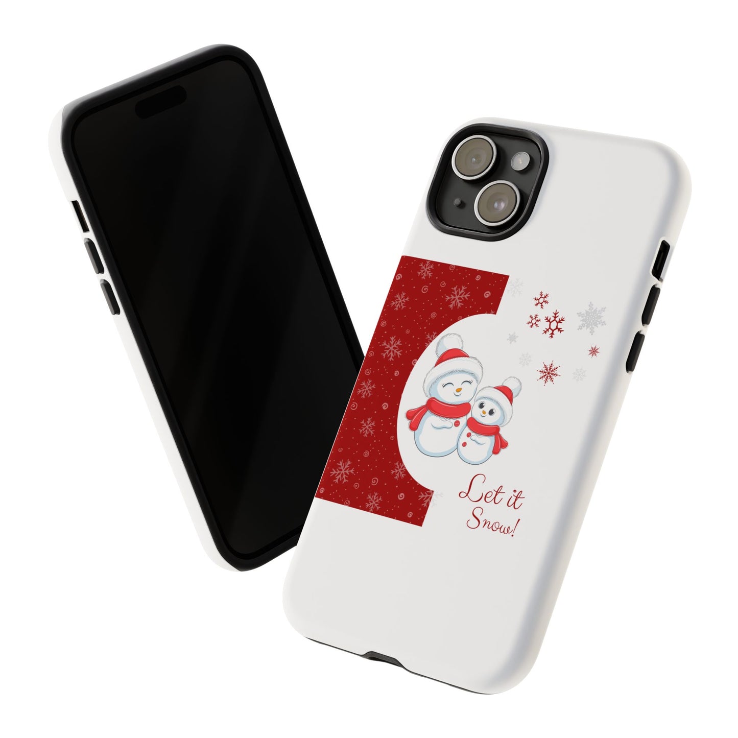 Santa Hat Snowman "Let it Snow" Phone Case