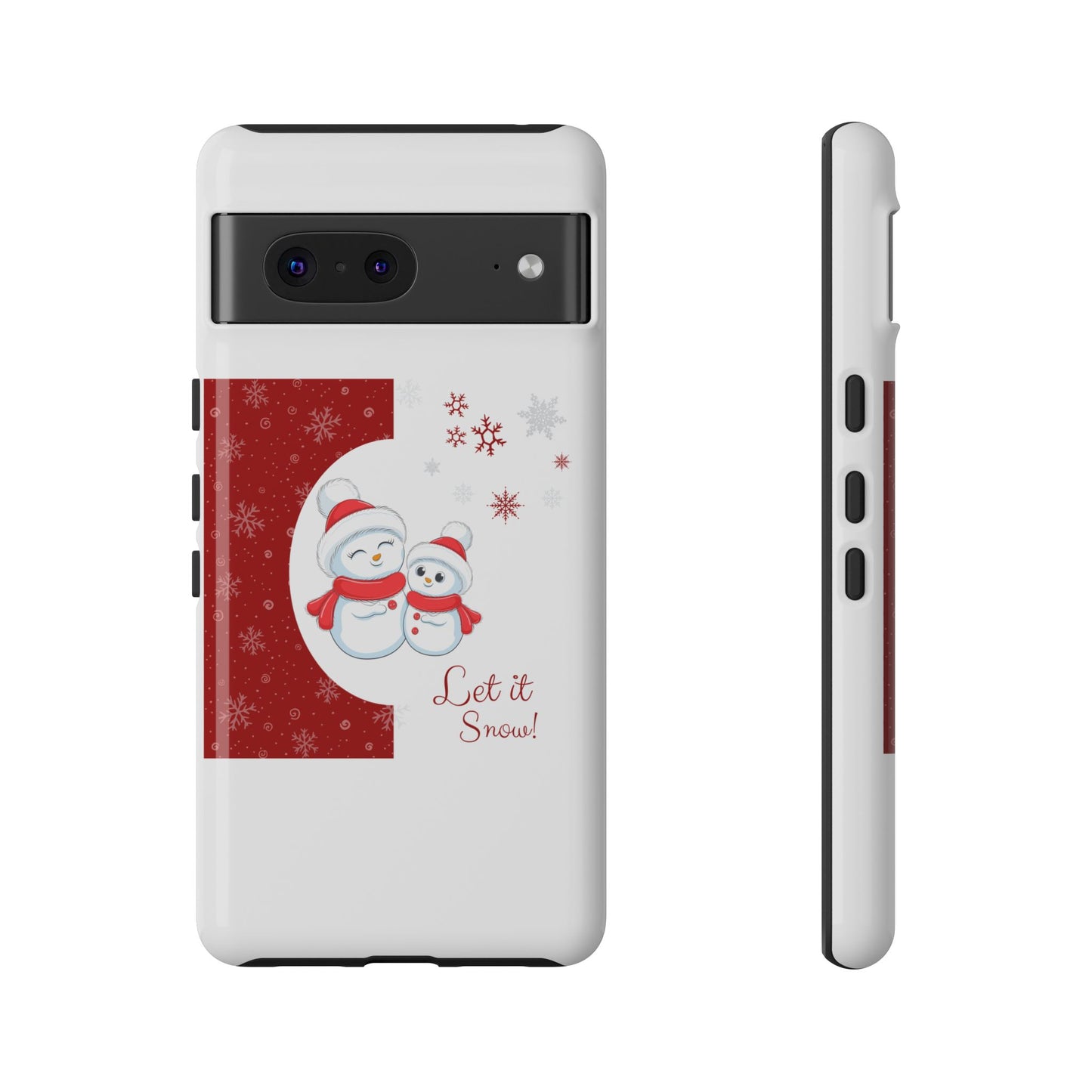 Santa Hat Snowman "Let it Snow" Phone Case