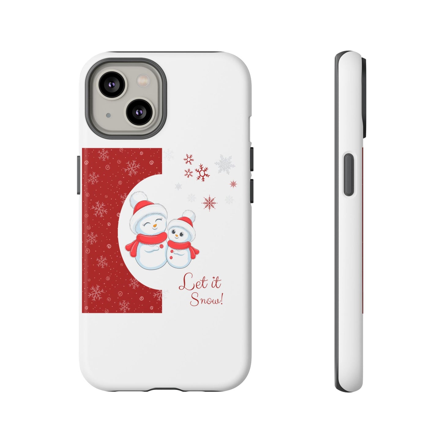 Santa Hat Snowman "Let it Snow" Phone Case