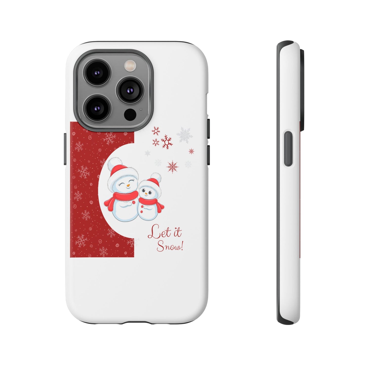 Santa Hat Snowman "Let it Snow" Phone Case