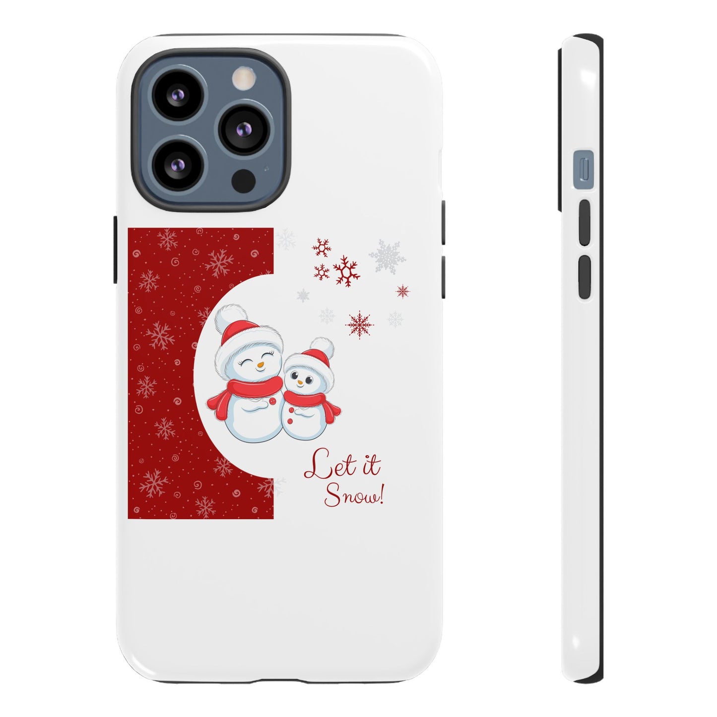 Santa Hat Snowman "Let it Snow" Phone Case