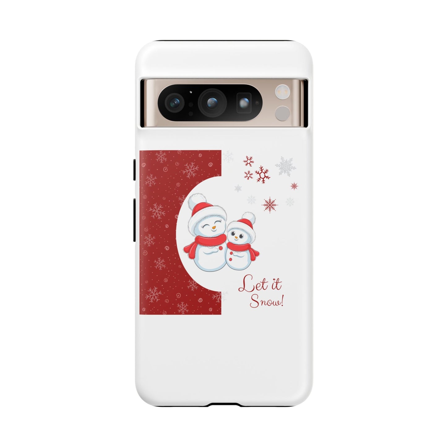 Santa Hat Snowman "Let it Snow" Phone Case