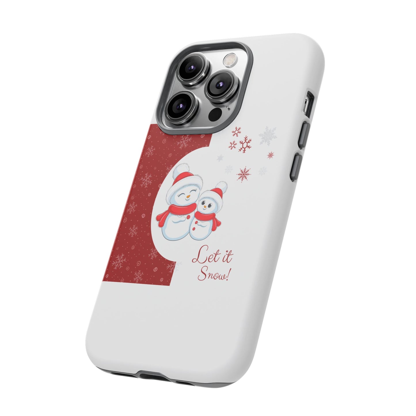 Santa Hat Snowman "Let it Snow" Phone Case