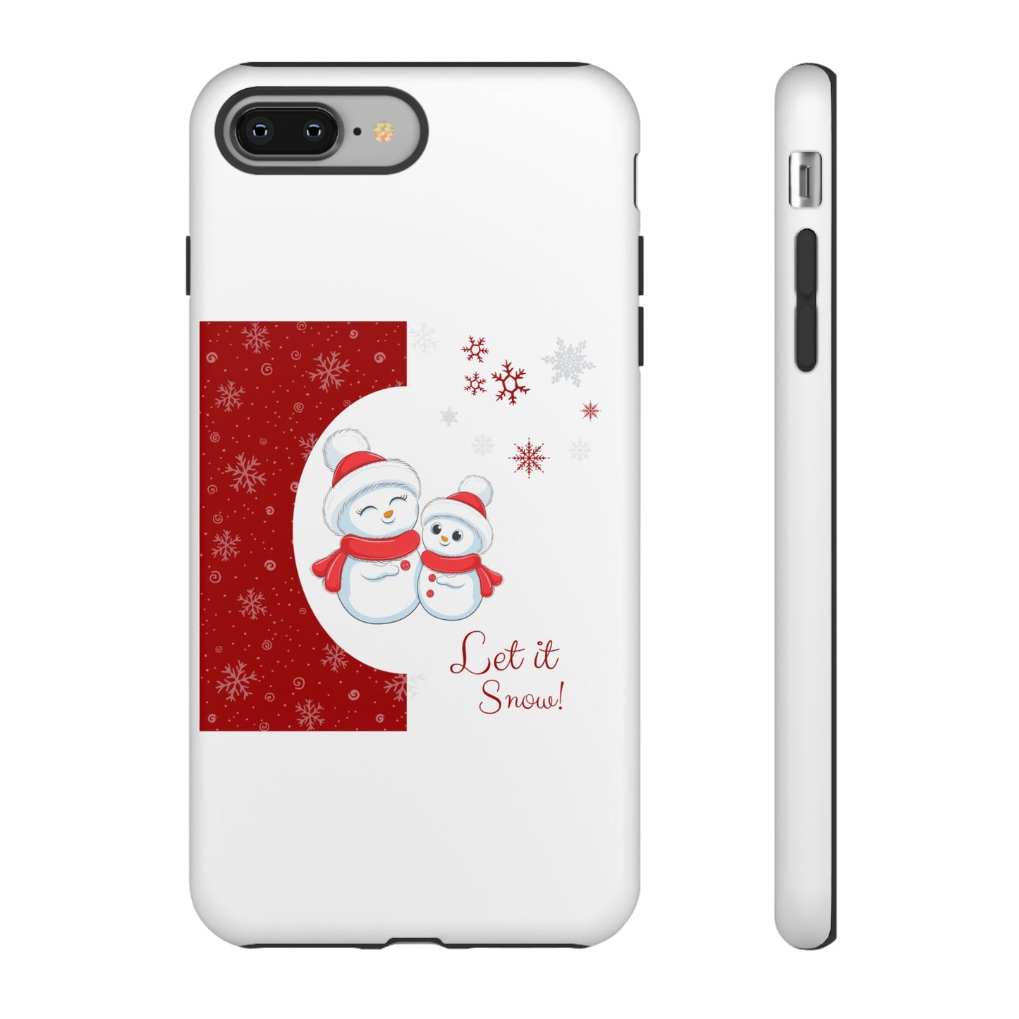 Santa Hat Snowman "Let it Snow" Phone Case