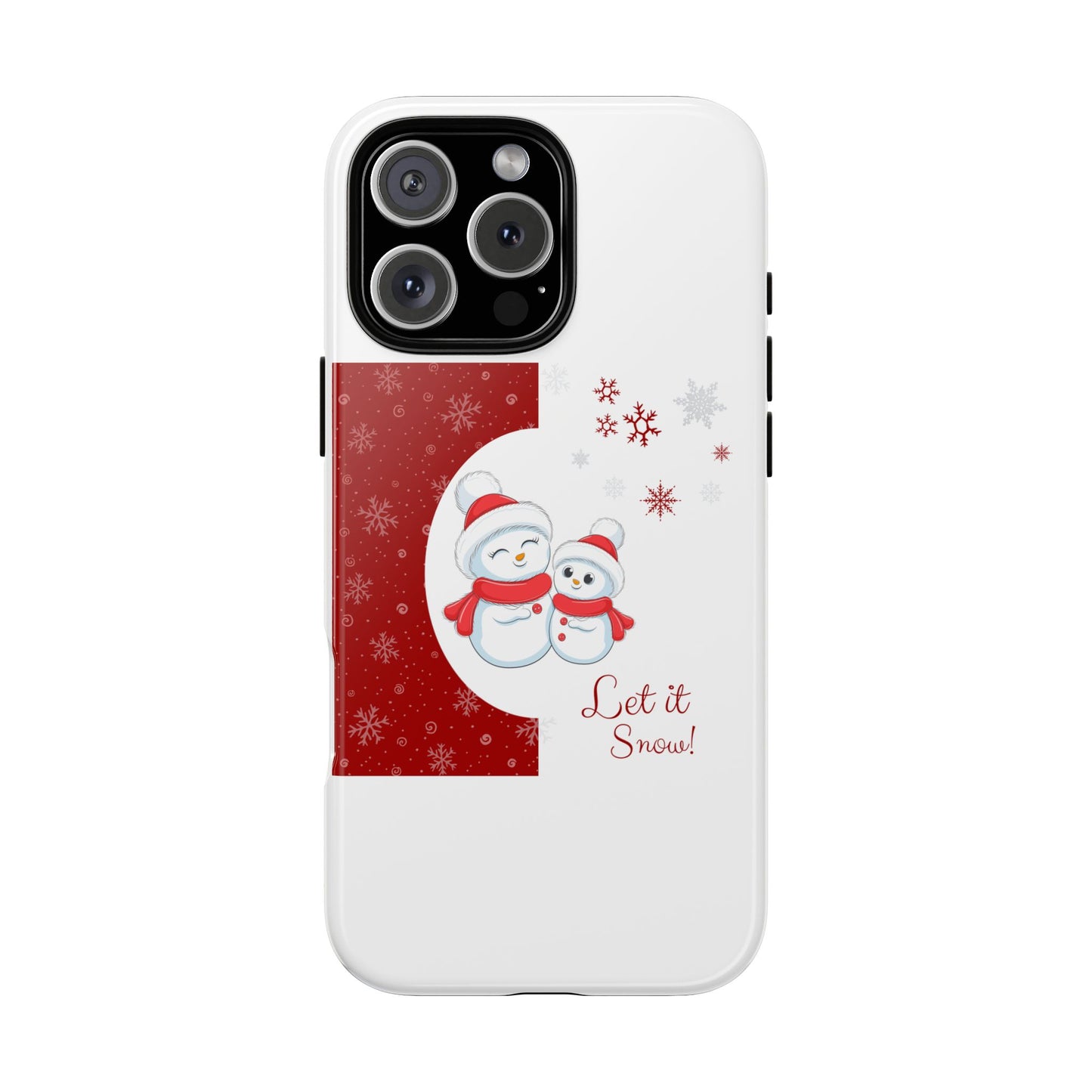 Santa Hat Snowman "Let it Snow" Phone Case