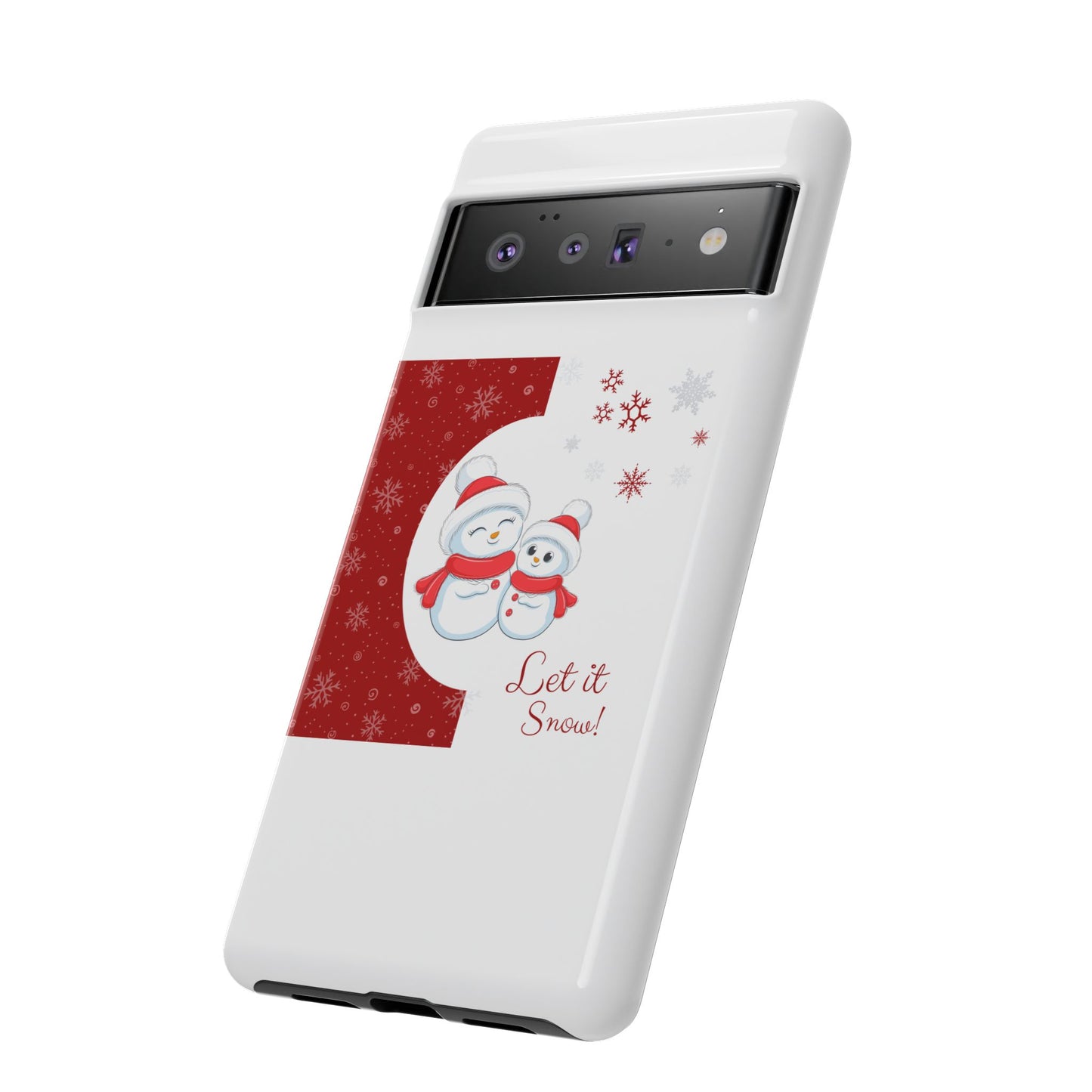 Santa Hat Snowman "Let it Snow" Phone Case