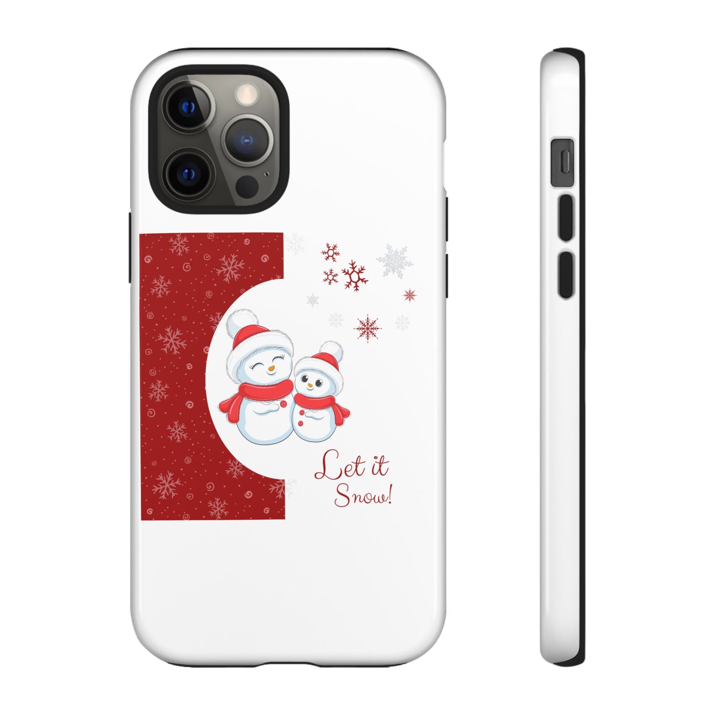 Santa Hat Snowman "Let it Snow" Phone Case