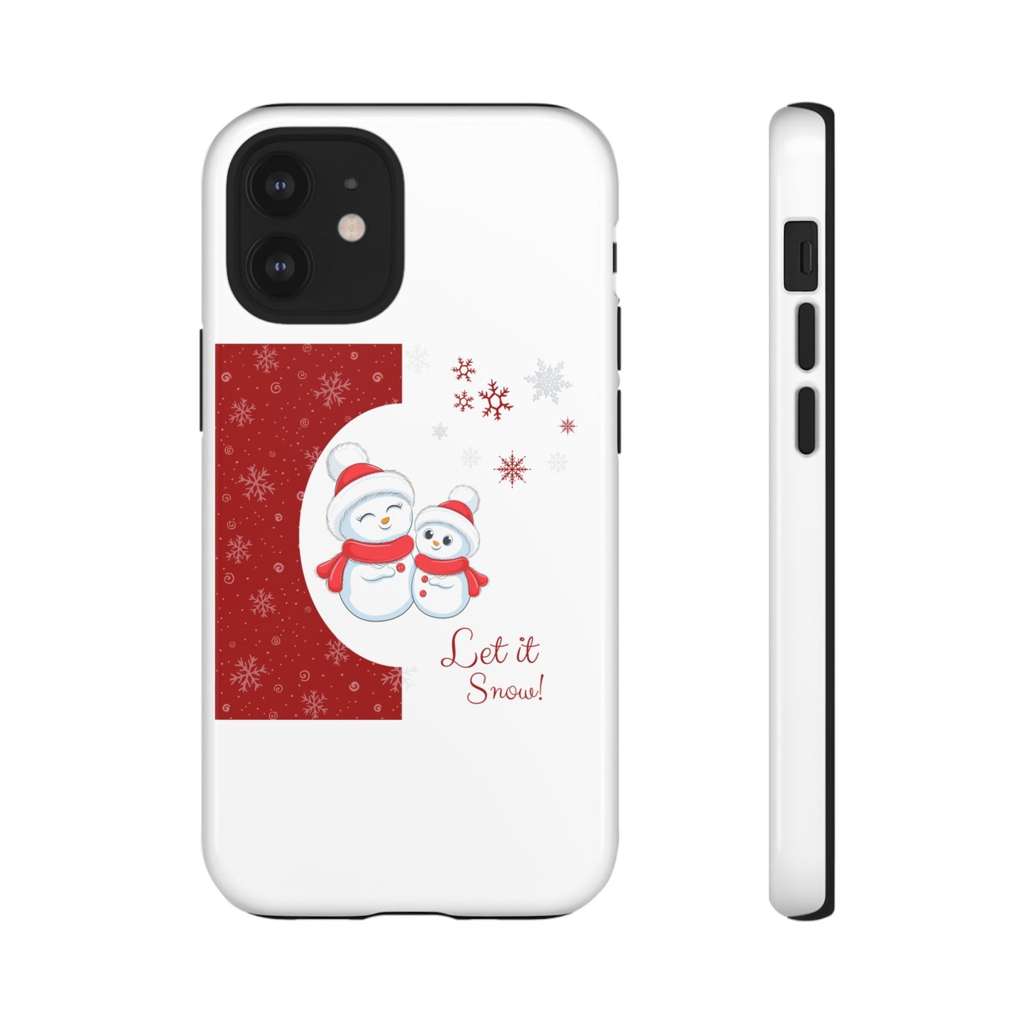 Santa Hat Snowman "Let it Snow" Phone Case