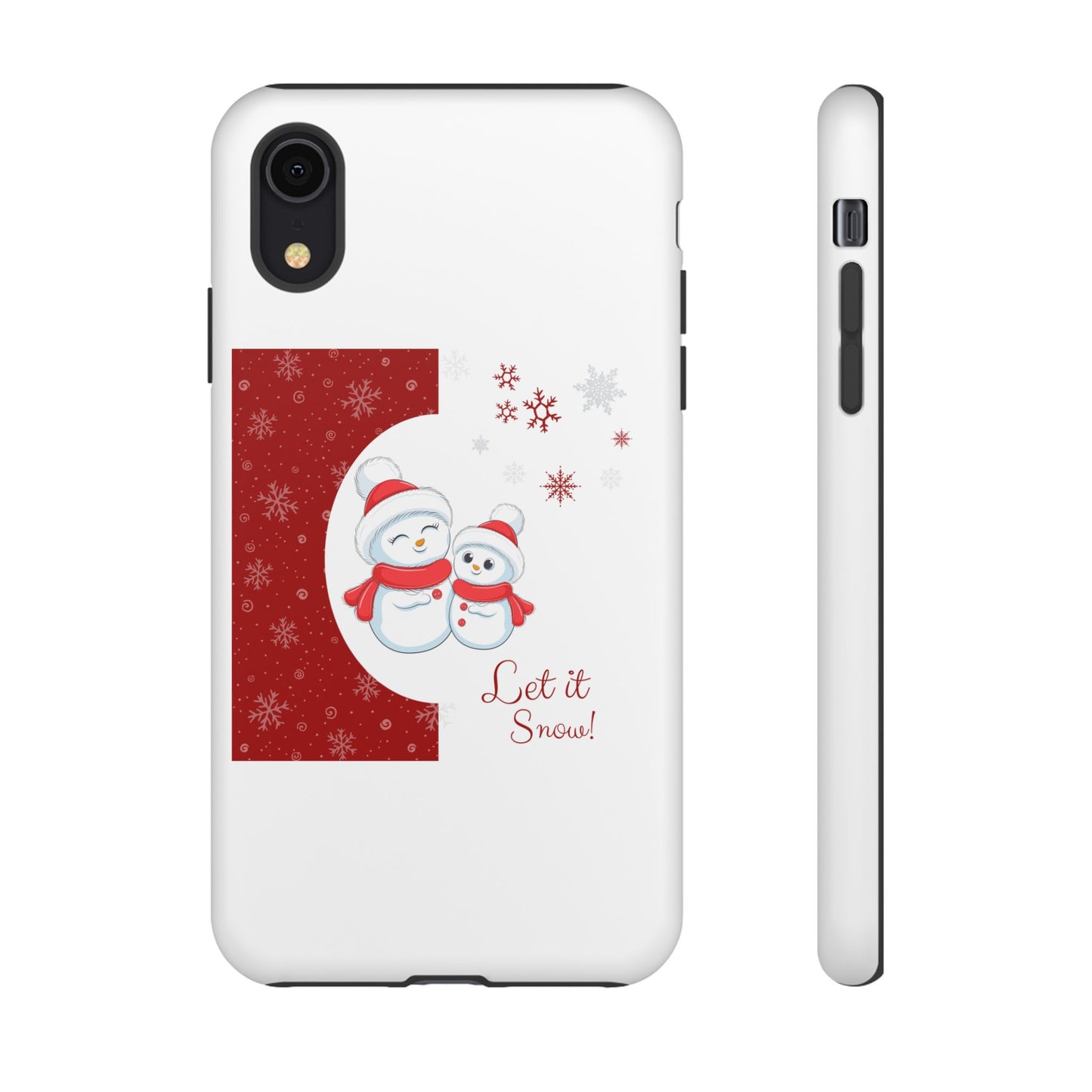 Santa Hat Snowman "Let it Snow" Phone Case