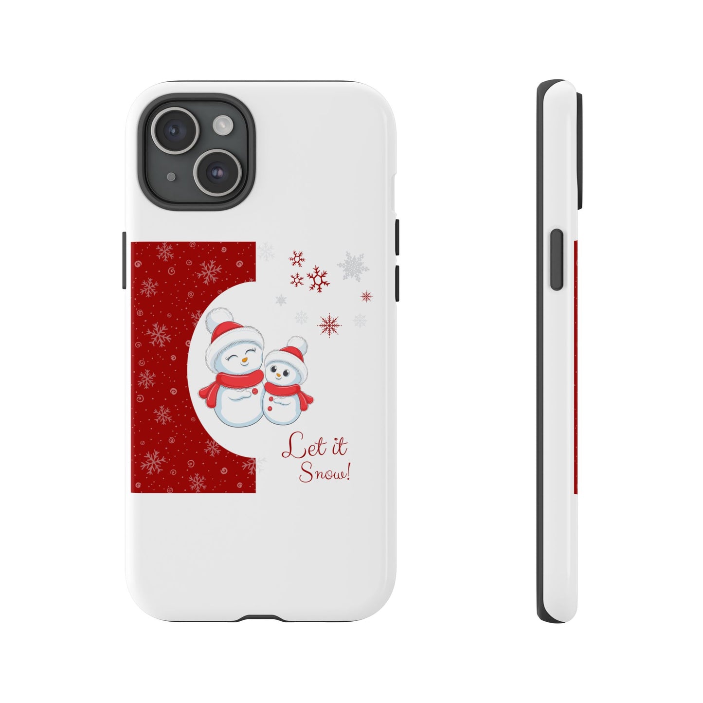 Santa Hat Snowman "Let it Snow" Phone Case